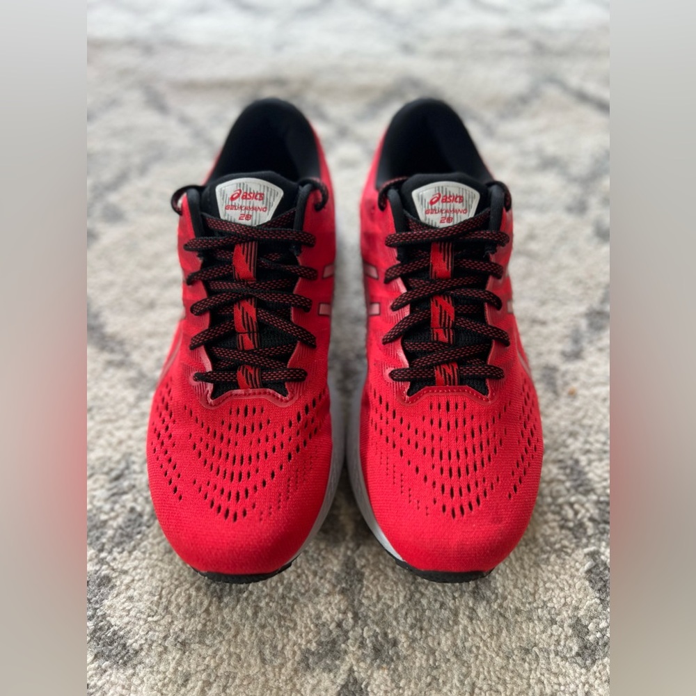 Asics Gel-Kayano 28 Red Black White Mens Running Sports Shoes 1011B189-600